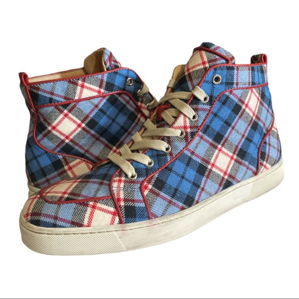 Christian Louboutin Rantus Orlato Flat High “Tartan” Plaid